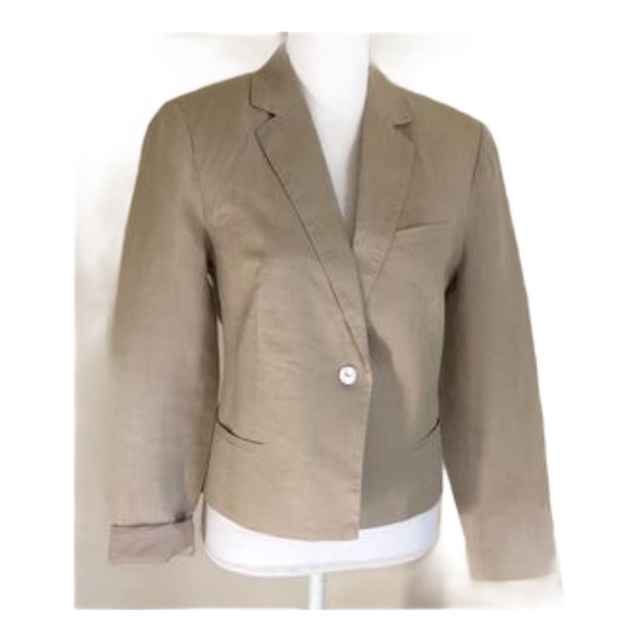 Willi Smith Jackets & Blazers - Willi Smith Linen Blazer Beige Single Button Close
